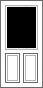 2 Panel 1 Square Composite Fire Doors