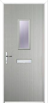 1 Square Composite Front Door in Agate Grey