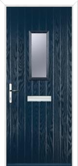 1 Square Composite Front Door in Dark Blue