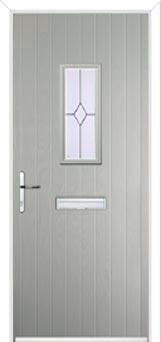 1 Square Classic Composite Front Door in Agate Grey