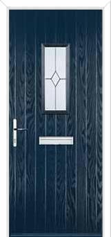 1 Square Classic Composite Front Door in Dark Blue