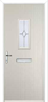 1 Square Classic Composite Front Door in Cream