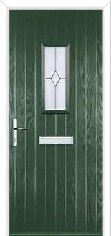 1 Square Classic Composite Front Door in Green