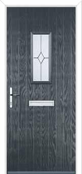 1 Square Classic Composite Front Door in Anthracite Grey
