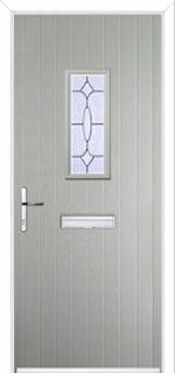 1 Square Clarity Composite Front Door in Agate Grey