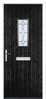 1 Square Clarity Composite Front Door in Black