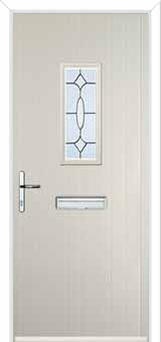 1 Square Clarity Composite Front Door in Cream
