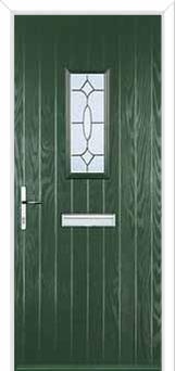 1 Square Clarity Composite Front Door in Green