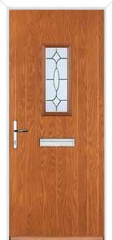 1 Square Clarity Composite Front Door in Oak
