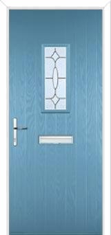 1 Square Clarity Composite Front Door in Pastel Blue