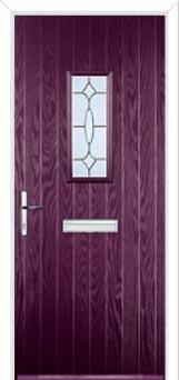 1 Square Clarity Composite Front Door in Purple Violet