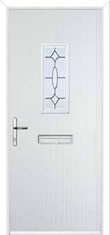 1 Square Clarity Composite Front Door in White
