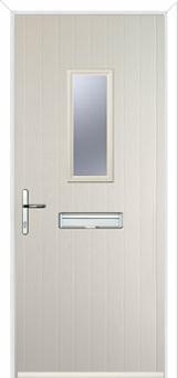 1 Square Composite Front Door in Cream