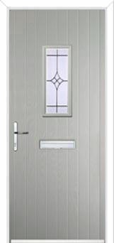 1 Square Elegance Composite Front Door in Agate Grey