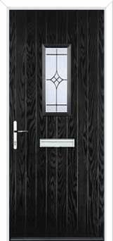 1 Square Elegance Composite Front Door in Black