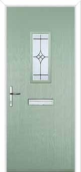 1 Square Elegance Composite Front Door in Chartwell Green