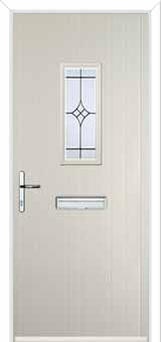 1 Square Elegance Composite Front Door in Cream
