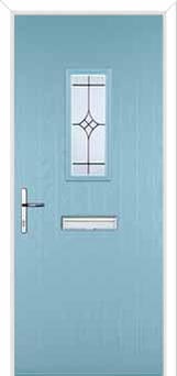 1 Square Elegance Composite Front Door in Duck Egg Blue