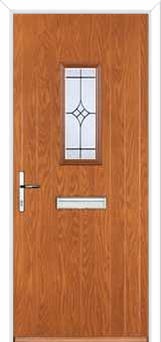1 Square Elegance Composite Front Door in Oak