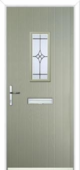 1 Square Elegance Composite Front Door in Pebble Grey
