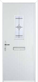 1 Square Elegance Composite Front Door in White