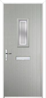 1 Square Enfield Composite Front Door in Agate Grey