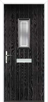 1 Square Enfield Composite Front Door in Black Brown