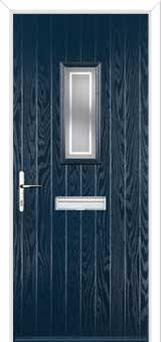 1 Square Enfield Composite Front Door in Dark Blue