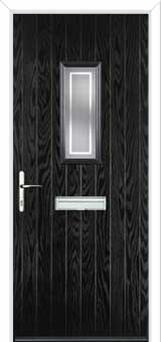 1 Square Enfield Composite Front Door in Black