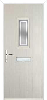 1 Square Enfield Composite Front Door in Cream