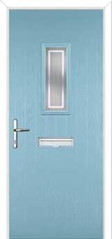 1 Square Enfield Composite Front Door in Duck Egg Blue