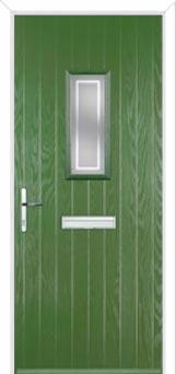 1 Square Enfield Composite Front Door in Fern Green