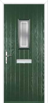 1 Square Enfield Composite Front Door in Green