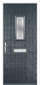 1 Square Enfield Composite Front Door in Anthracite Grey