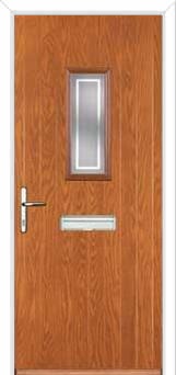 1 Square Enfield Composite Front Door in Oak