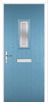 1 Square Enfield Composite Front Door in Pastel Blue