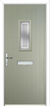 1 Square Enfield Composite Front Door in Pebble Grey