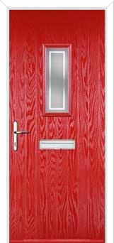 1 Square Enfield Composite Front Door in Poppy Red