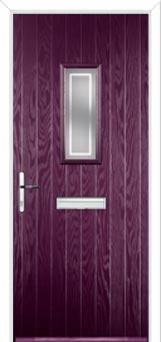 1 Square Enfield Composite Front Door in Purple Violet
