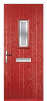 1 Square Enfield Composite Front Door in Red