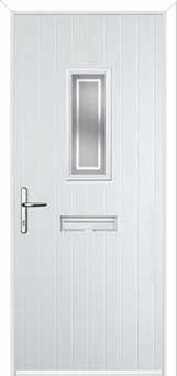 1 Square Enfield Composite Front Door in White