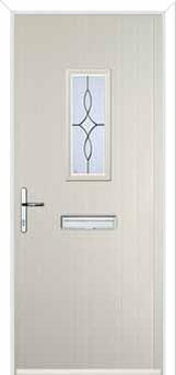 1 Square Flair Composite Front Door in Cream