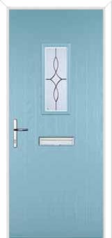 1 Square Flair Composite Front Door in Duck Egg Blue