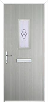 1 Square Finesse Composite Front Door in Agate Grey