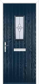 1 Square Finesse Composite Front Door in Dark Blue