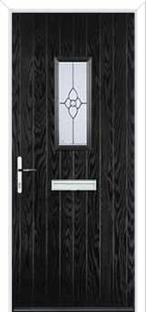 1 Square Finesse Composite Front Door in Black