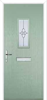 1 Square Finesse Composite Front Door in Chartwell Green