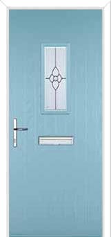 1 Square Finesse Composite Front Door in Duck Egg Blue