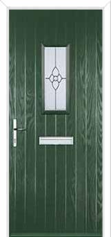 1 Square Finesse Composite Front Door in Green