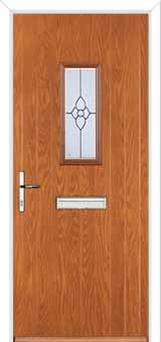 1 Square Finesse Composite Front Door in Oak